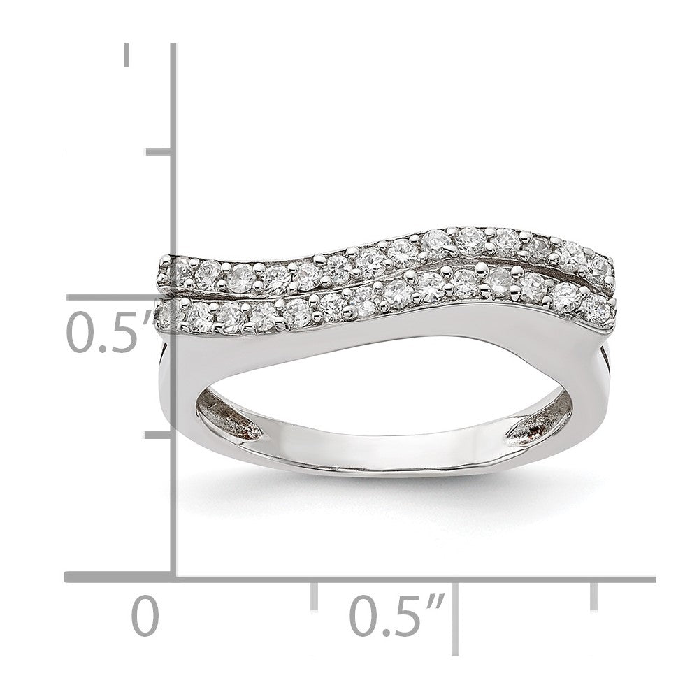 Sterlingsilber Poliert Zirkonia Ring