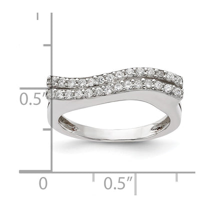 Sterlingsilber Poliert Zirkonia Ring