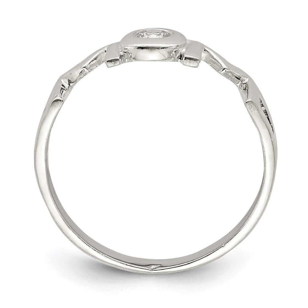 Sterlingsilber & Zirkonia Poliert Mama Ring
