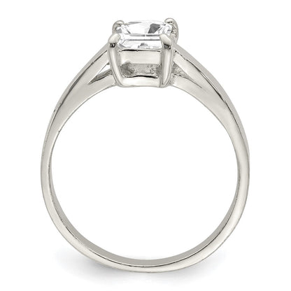 Sterlingsilber Solitär Smaragd Zirkonia Ring