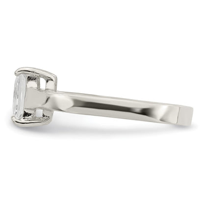 Sterlingsilber Solitär Smaragd Zirkonia Ring