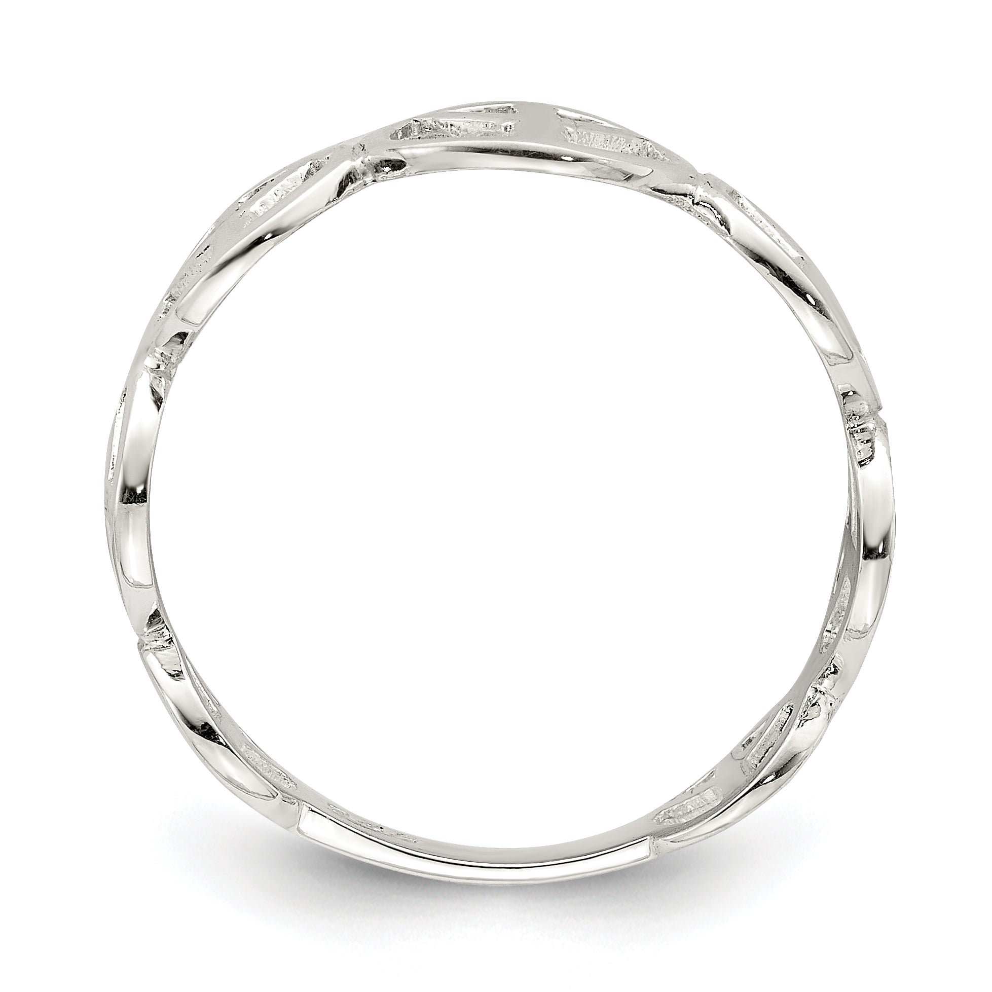 Sterlingsilber Poliert Frieden Ring