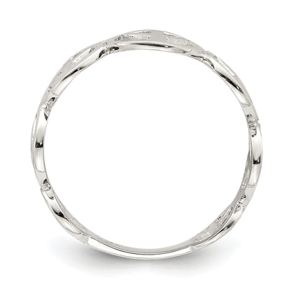 Sterlingsilber Poliert Frieden Ring