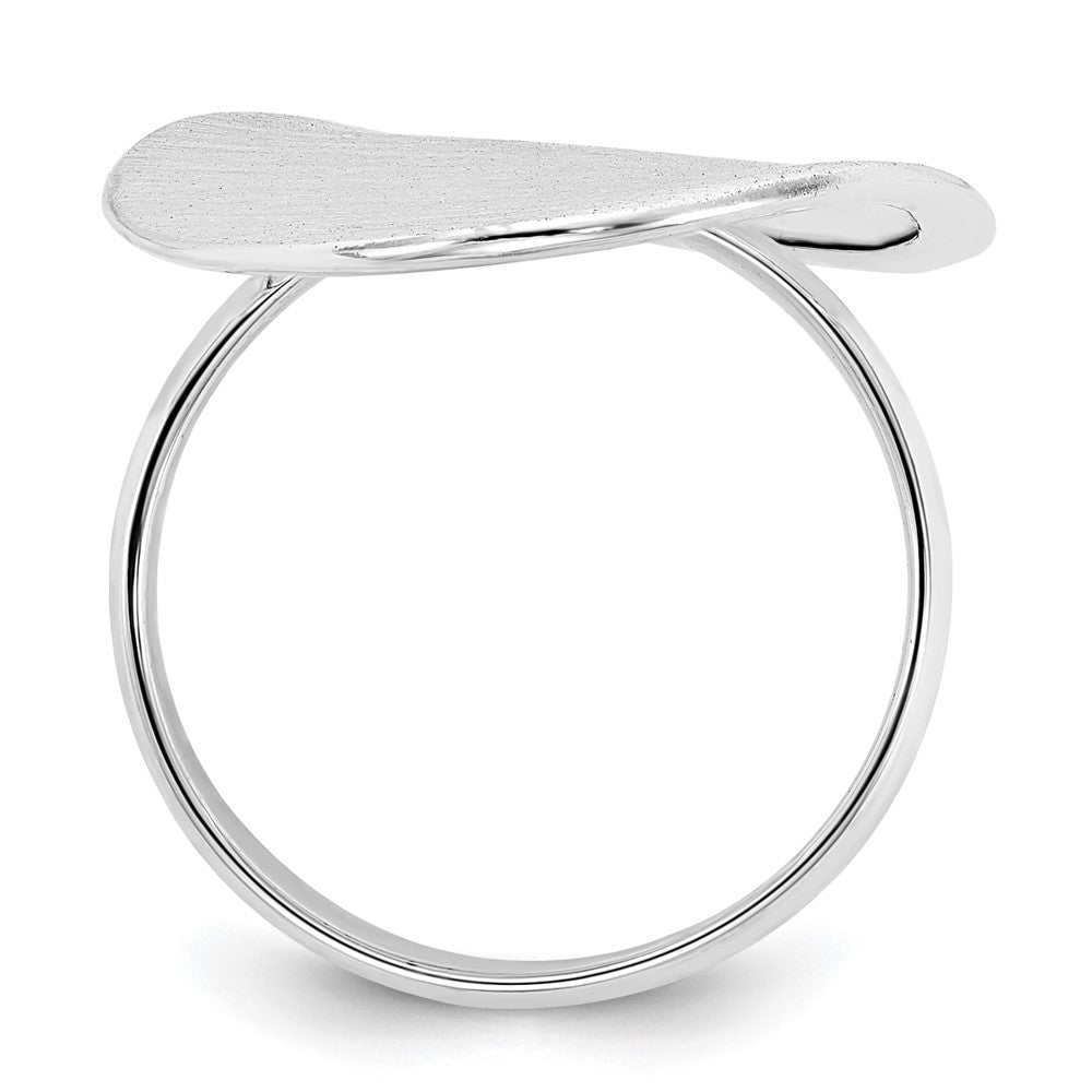 Sterlingsilber Satiniert & Poliert Fantasie Oval Ring
