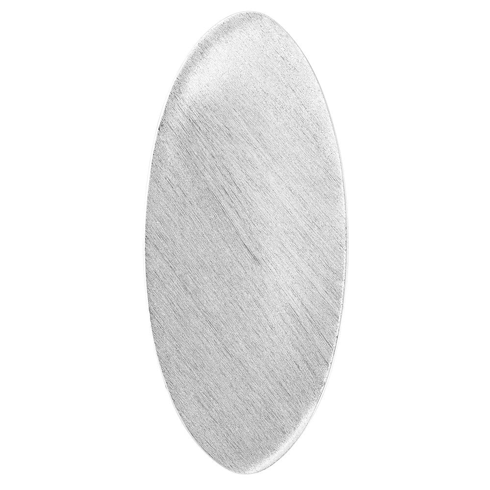 Sterlingsilber Satiniert & Poliert Fantasie Oval Ring