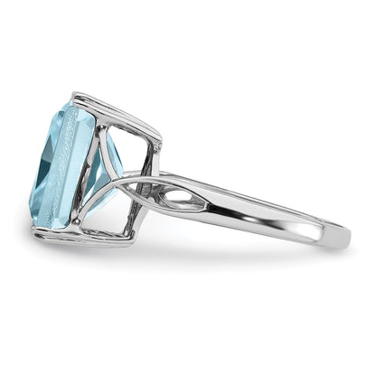 Sterlingsilber Rhodium Himmel Blautopas Ring