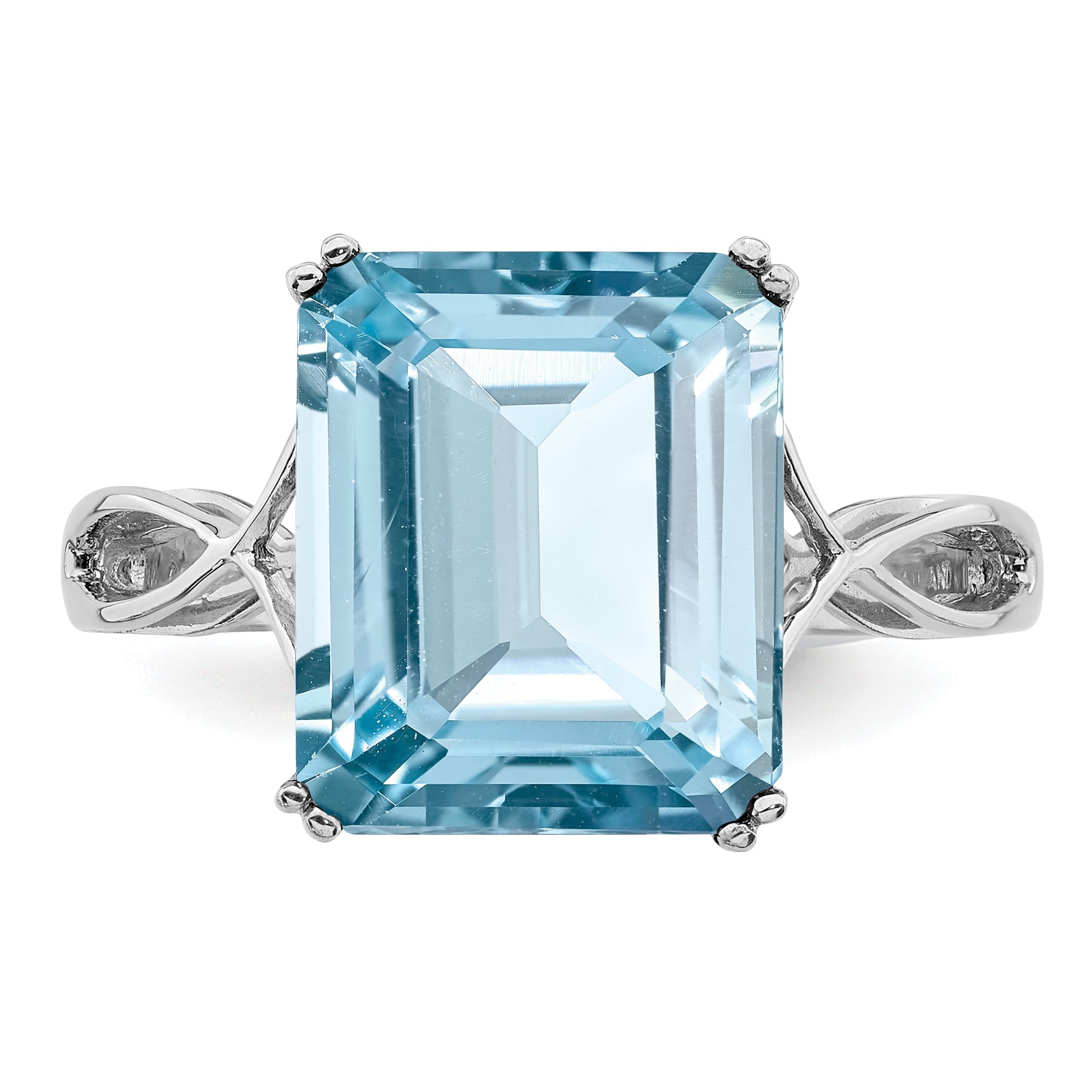 Sterlingsilber Rhodium Himmel Blautopas Ring