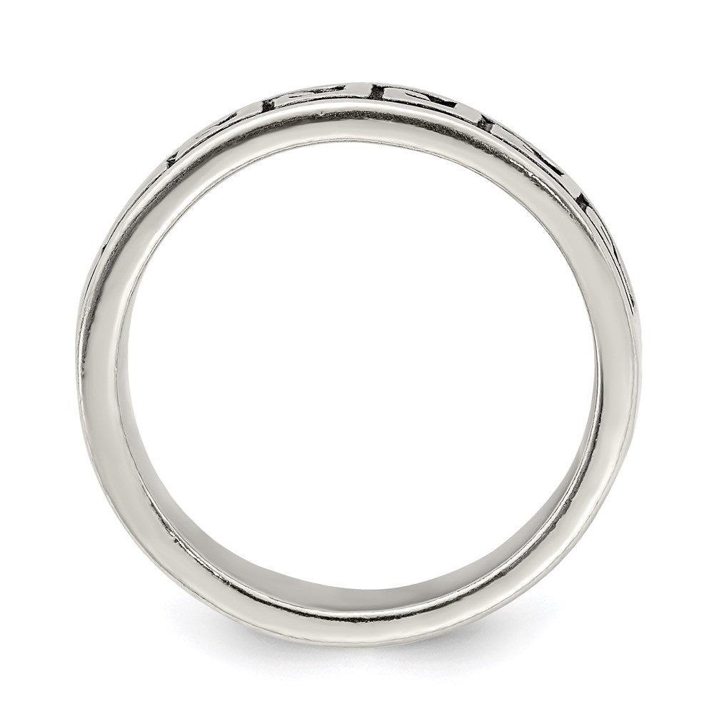 Sterlingsilber Greek Key Antikisiert Ring