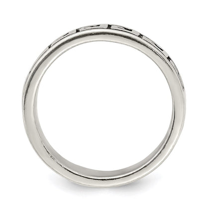 Sterlingsilber Greek Key Antikisiert Ring