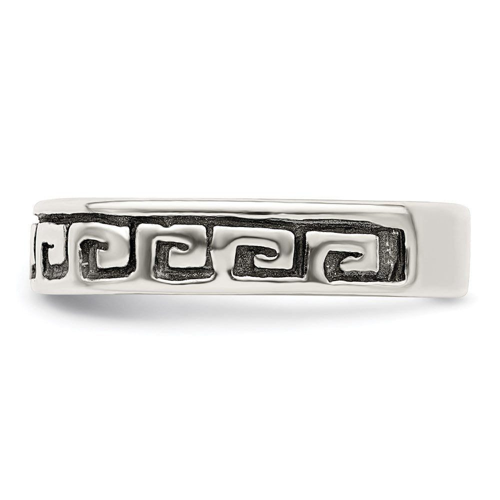 Sterlingsilber Greek Key Antikisiert Ring