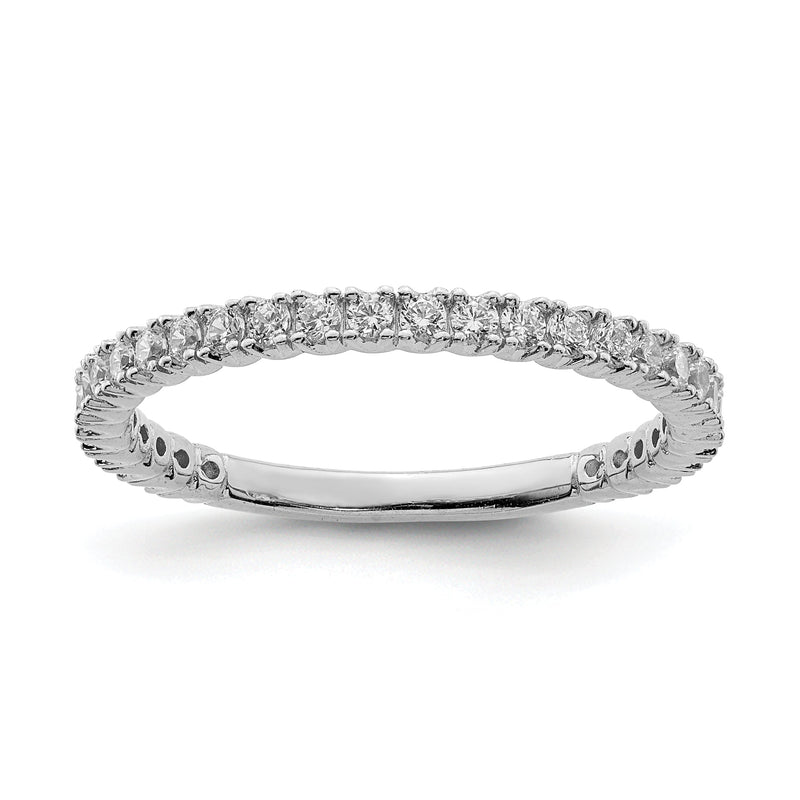 Sterlingsilber Schimmernd Rhodiniert 28 Stein Zirkonia Ring
