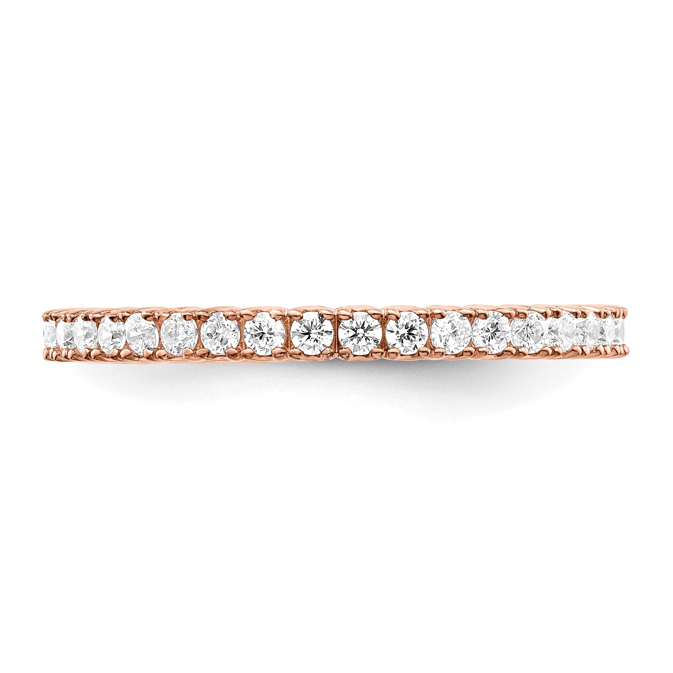 Sterlingsilber Schimmernd Roséfarben Glanz Vergoldet 28 Stein Zirkonia Ring