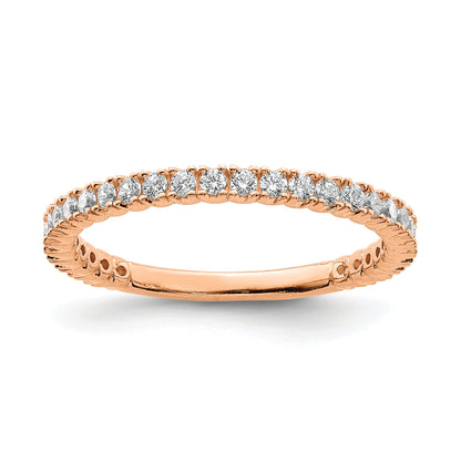 Sterlingsilber Schimmernd Roséfarben Glanz Vergoldet 28 Stein Zirkonia Ring