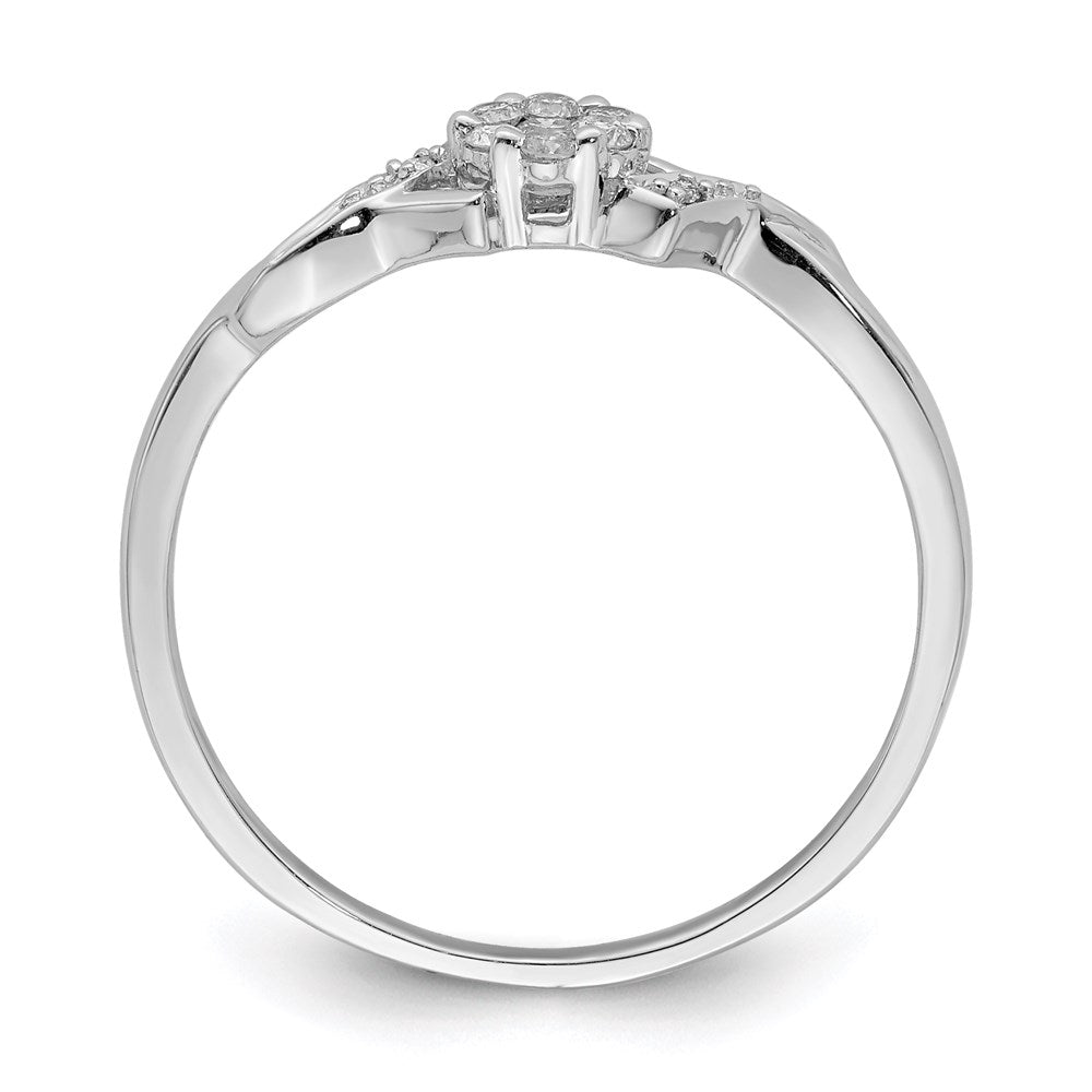 Sterlingsilber Rhodiniert Diamant Ring