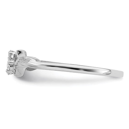 Sterlingsilber Rhodiniert Diamant Ring