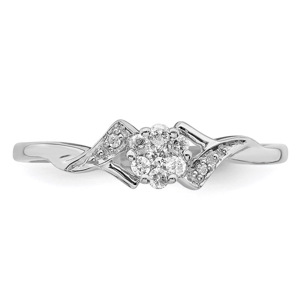 Sterlingsilber Rhodiniert Diamant Ring