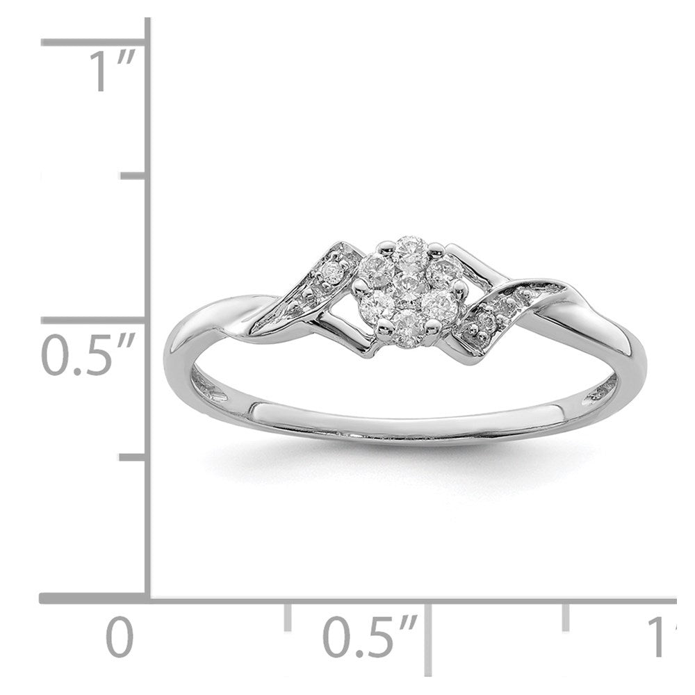 Sterlingsilber Rhodiniert Diamant Ring