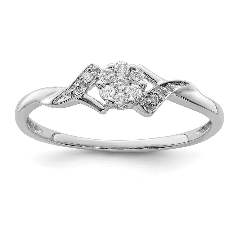 Sterlingsilber Rhodiniert Diamant Ring