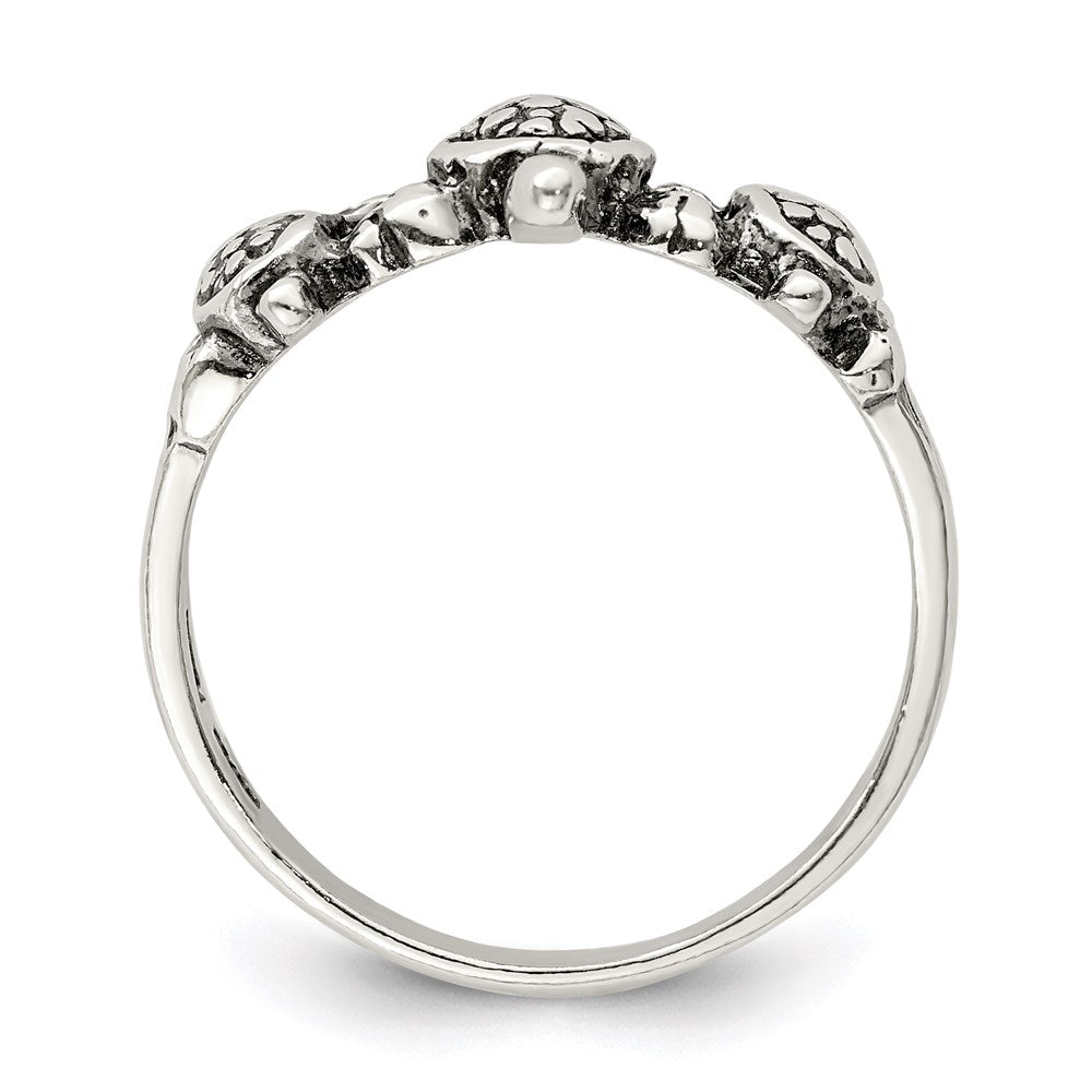 Sterlingsilber Antikisiert Schildkröte Ring