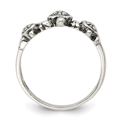 Sterlingsilber Antikisiert Schildkröte Ring