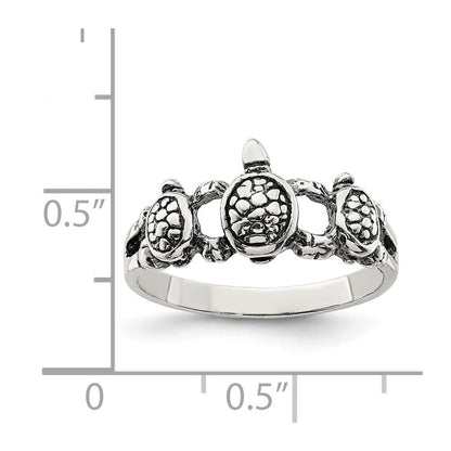 Sterlingsilber Antikisiert Schildkröte Ring