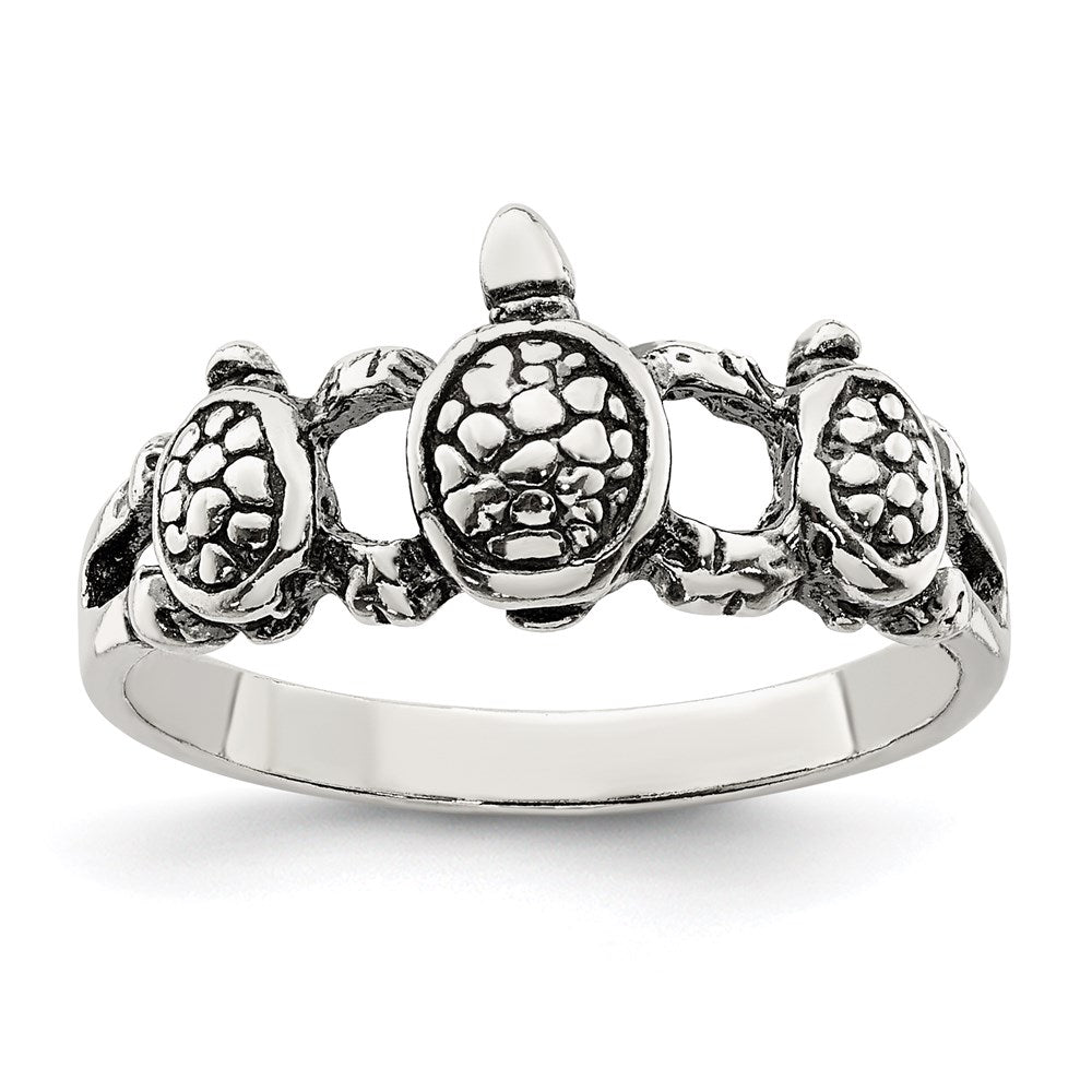 Sterlingsilber Antikisiert Schildkröte Ring