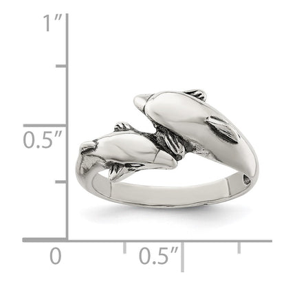 Sterlingsilber Delfin Ring