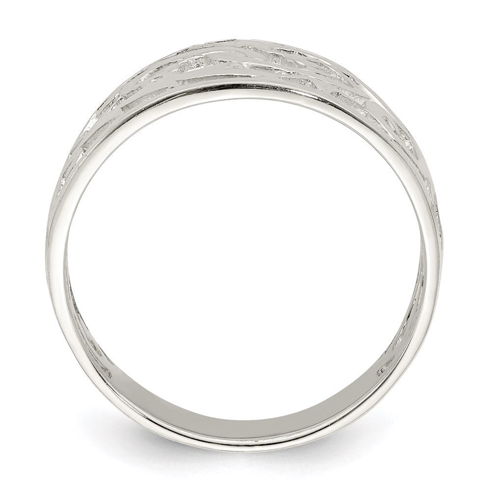 Sterlingsilber Rhodiniert Wirbel Ring