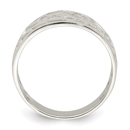 Sterlingsilber Rhodiniert Wirbel Ring