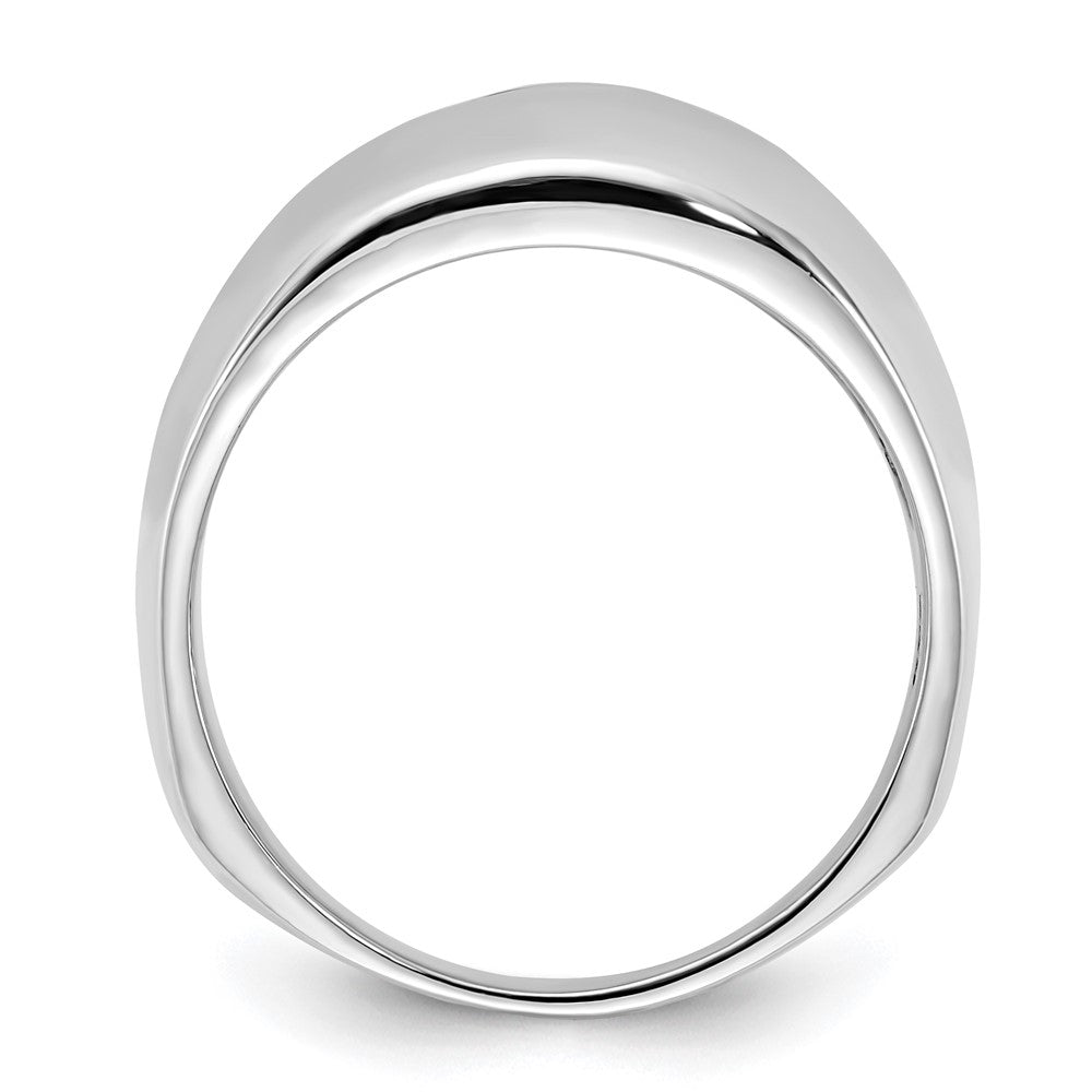 Sterlingsilber Poliert Gewölbt Ring (size 8 Nur)