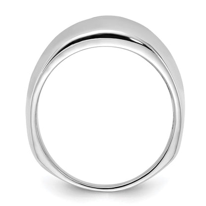 Sterlingsilber Poliert Gewölbt Ring (size 8 Nur)