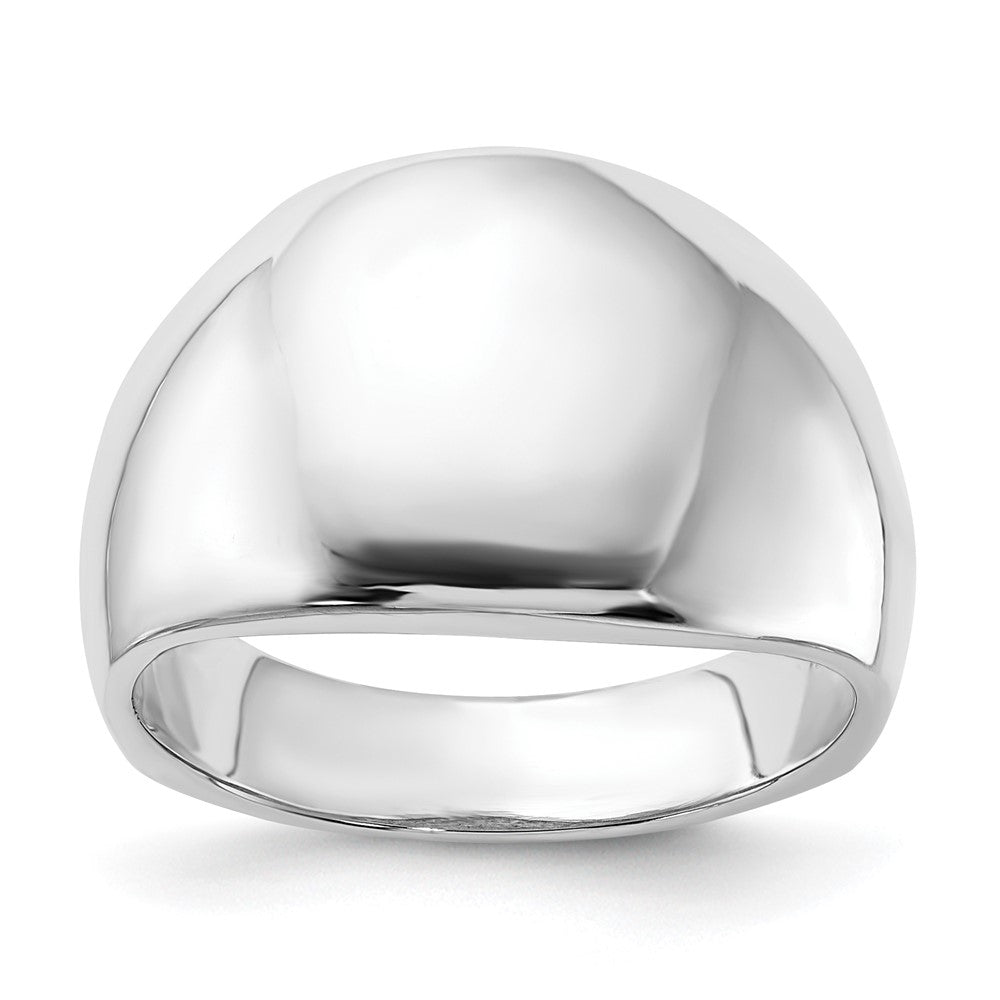 Sterlingsilber Poliert Gewölbt Ring (size 8 Nur)