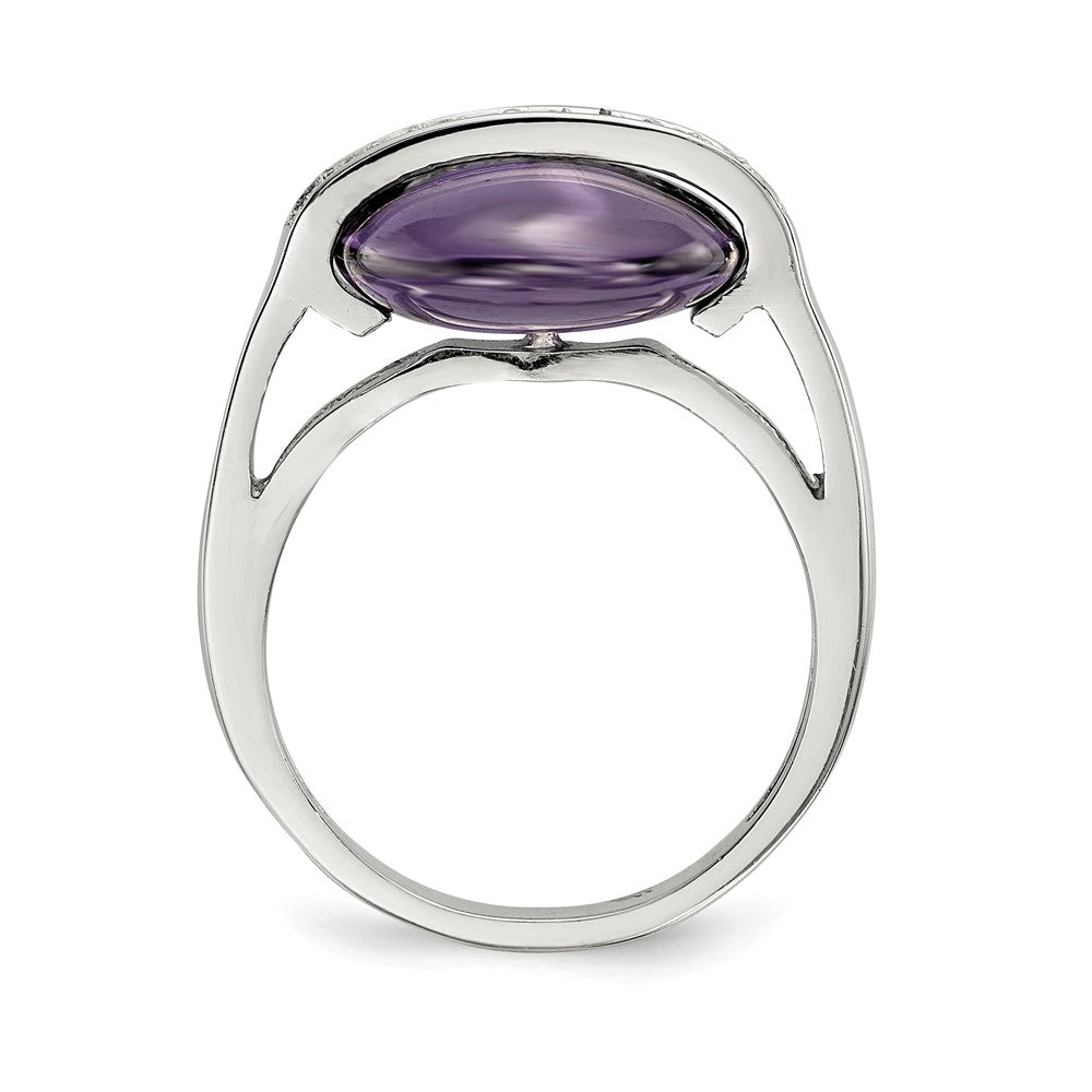Sterlingsilber Amethyst und Zirkonia Ring