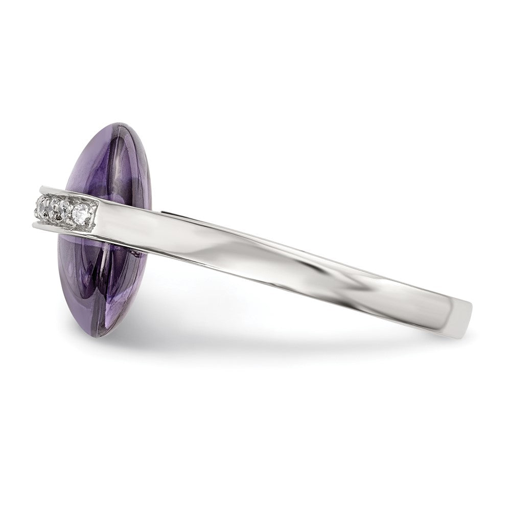 Sterlingsilber Amethyst und Zirkonia Ring