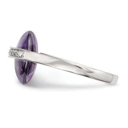 Sterlingsilber Amethyst und Zirkonia Ring