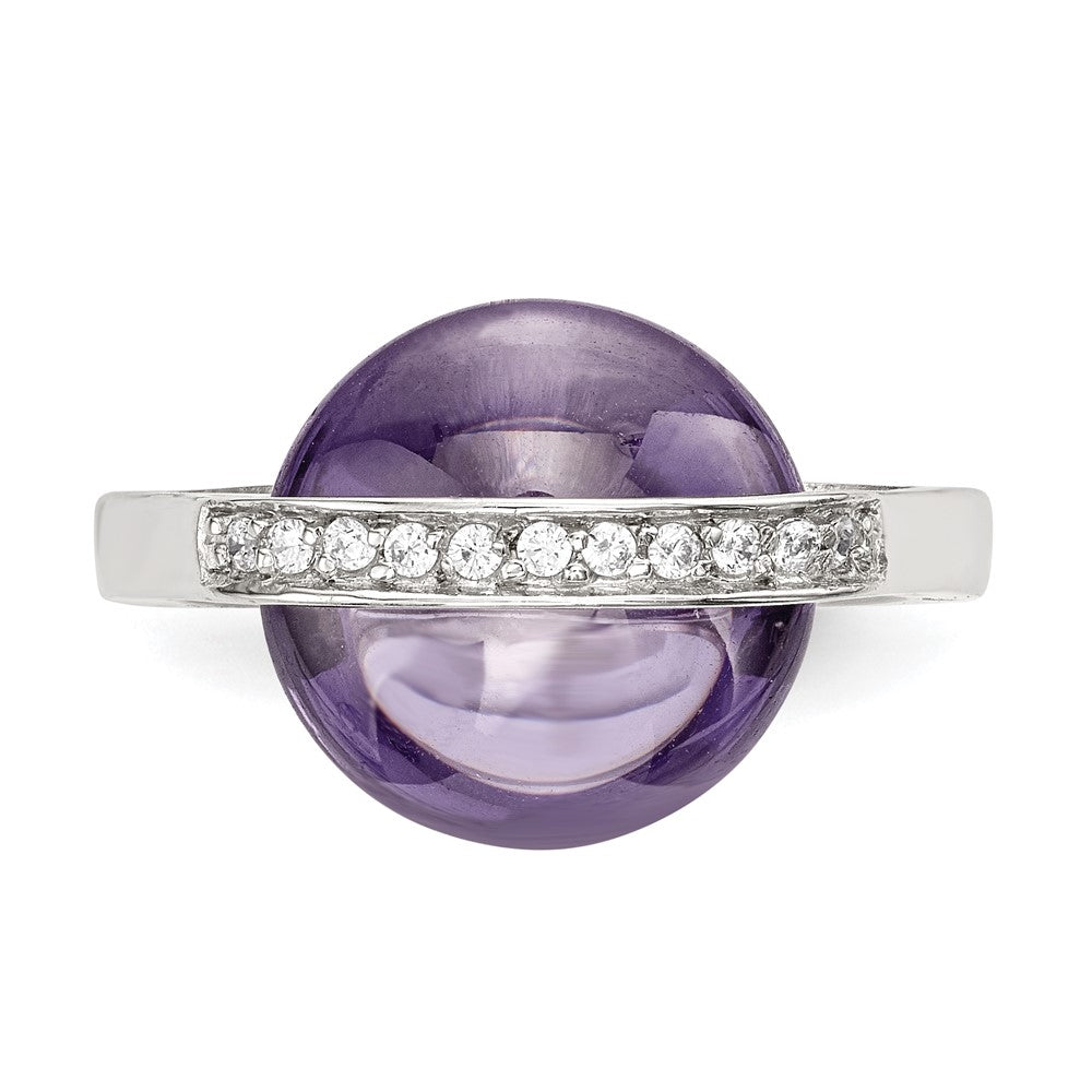 Sterlingsilber Amethyst und Zirkonia Ring
