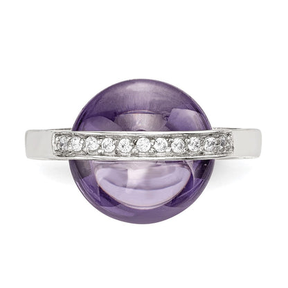 Sterlingsilber Amethyst und Zirkonia Ring