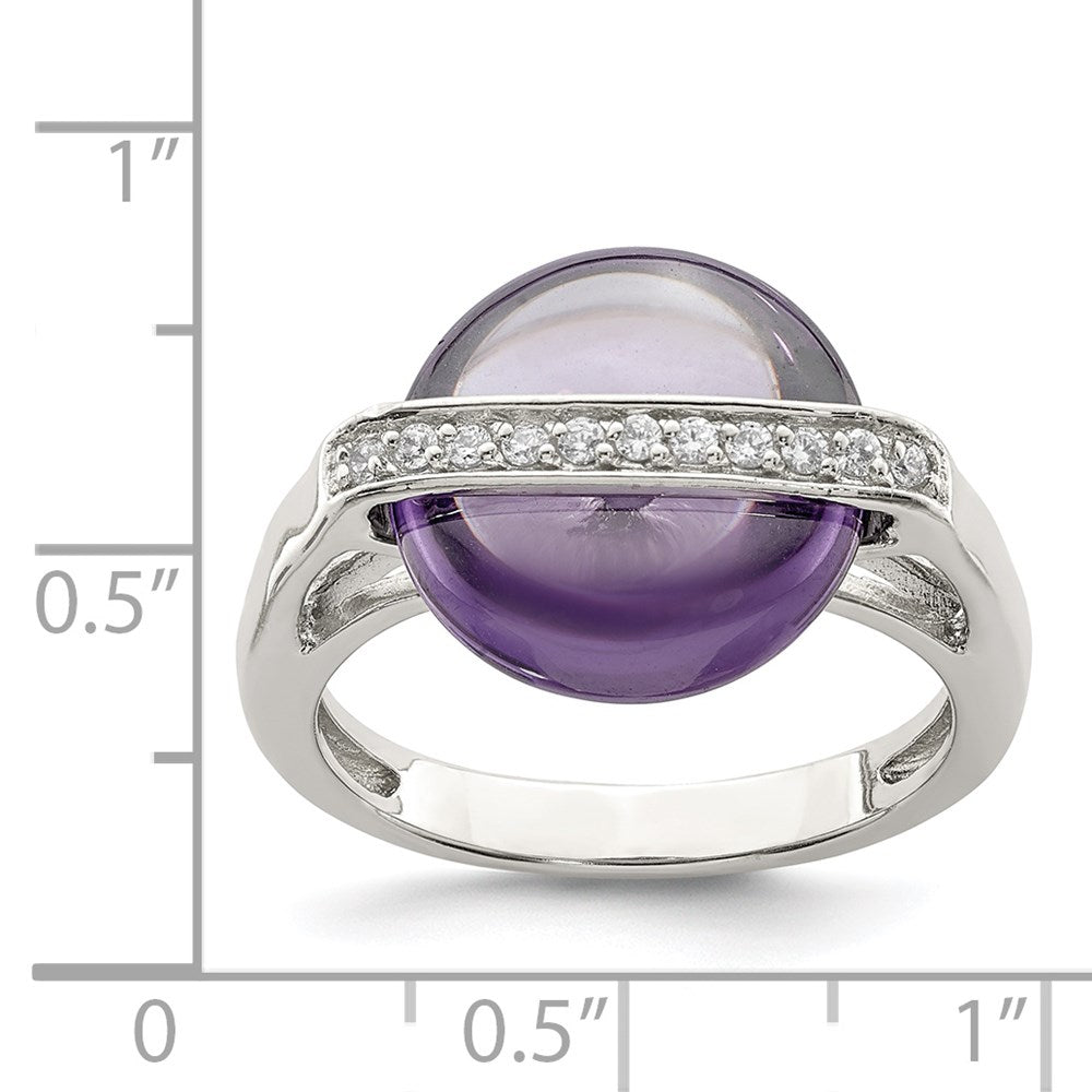 Sterlingsilber Amethyst und Zirkonia Ring