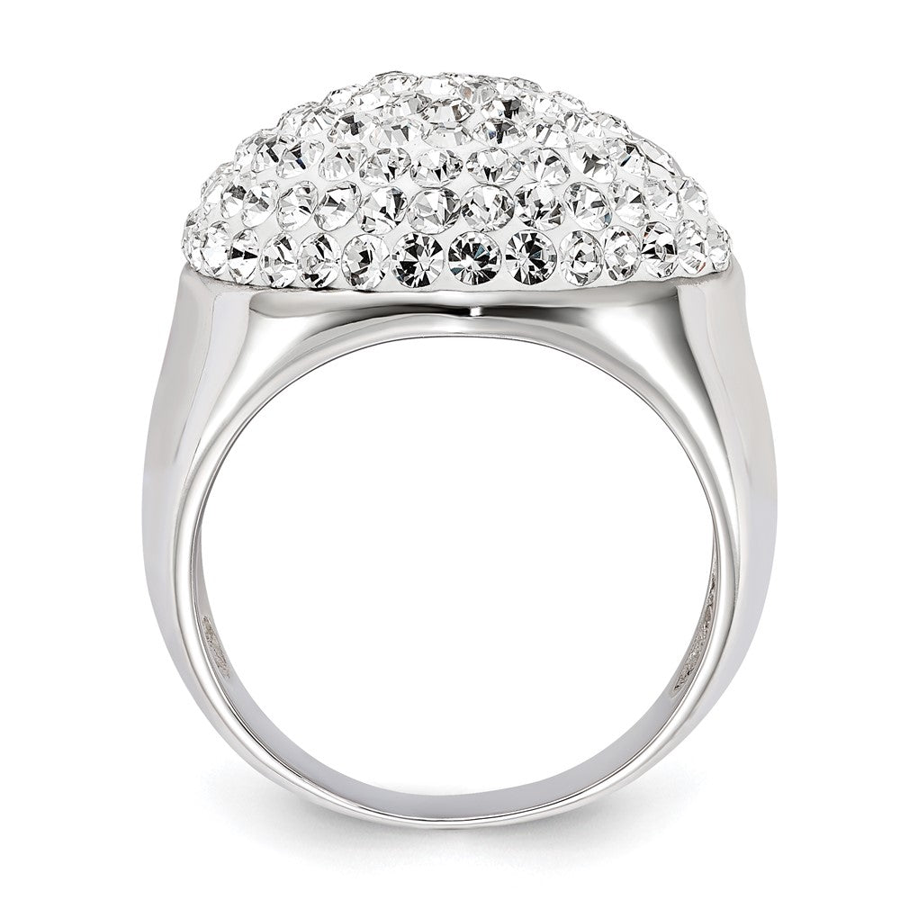 Sterlingsilber Rhodiniert Stellux Kristall Herz Ring