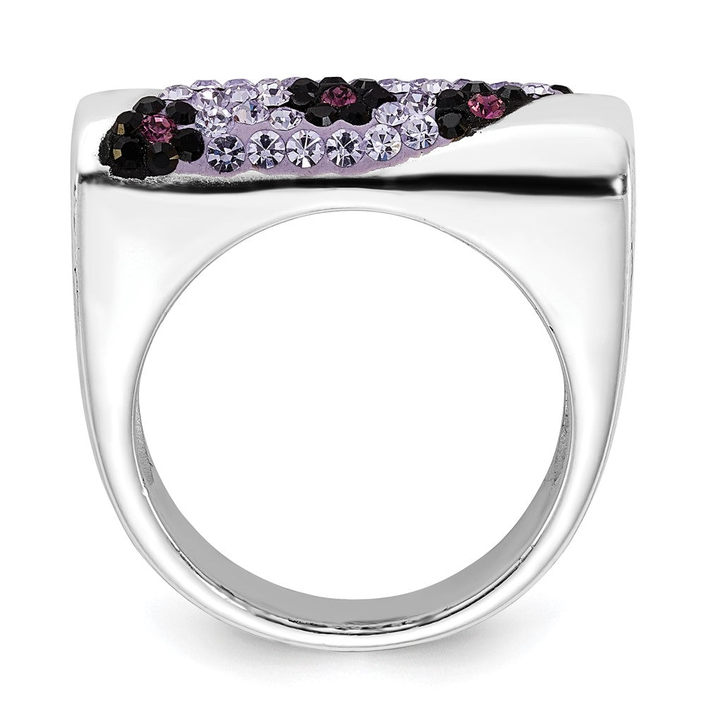 Sterlingsilber Stellux Kristall Lila Animal Druck Ring
