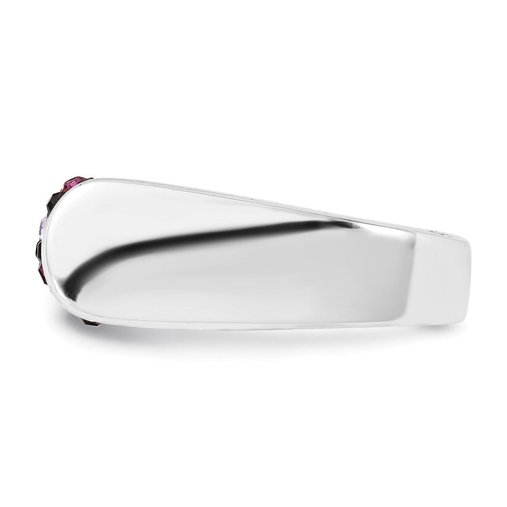 Sterlingsilber Stellux Kristall Lila Animal Druck Ring