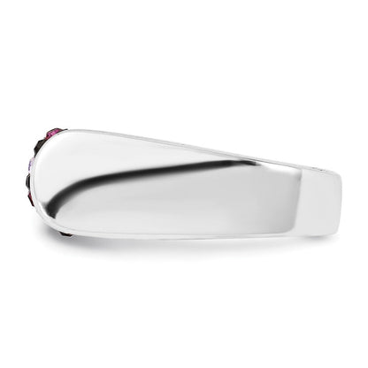 Sterlingsilber Stellux Kristall Lila Animal Druck Ring