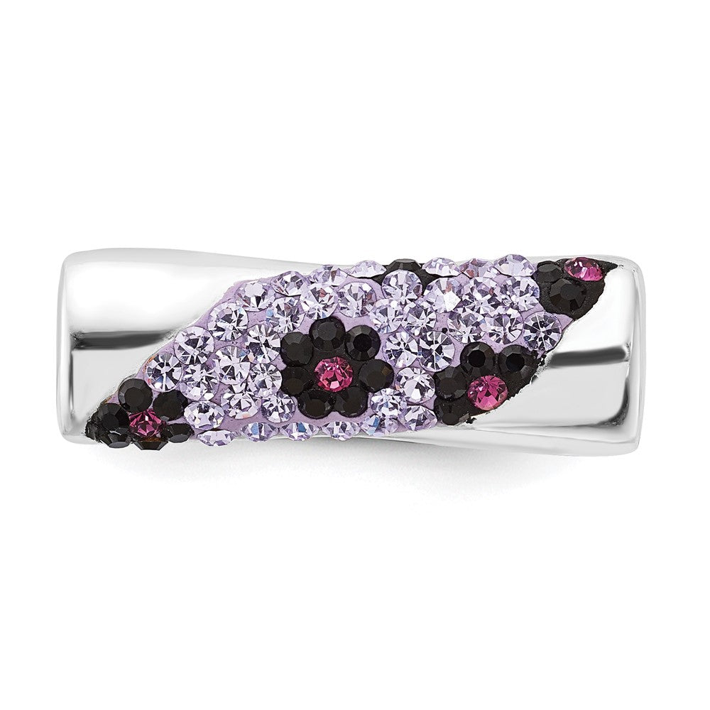 Sterlingsilber Stellux Kristall Lila Animal Druck Ring