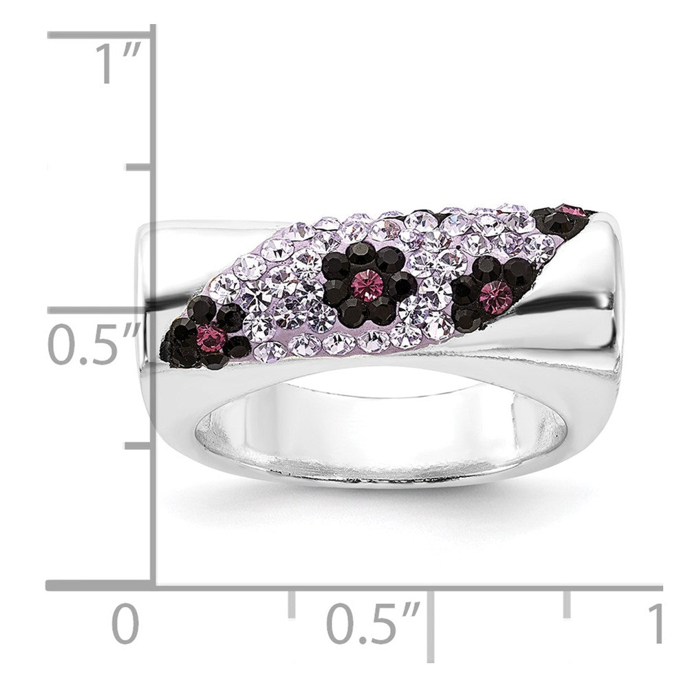 Sterlingsilber Stellux Kristall Lila Animal Druck Ring