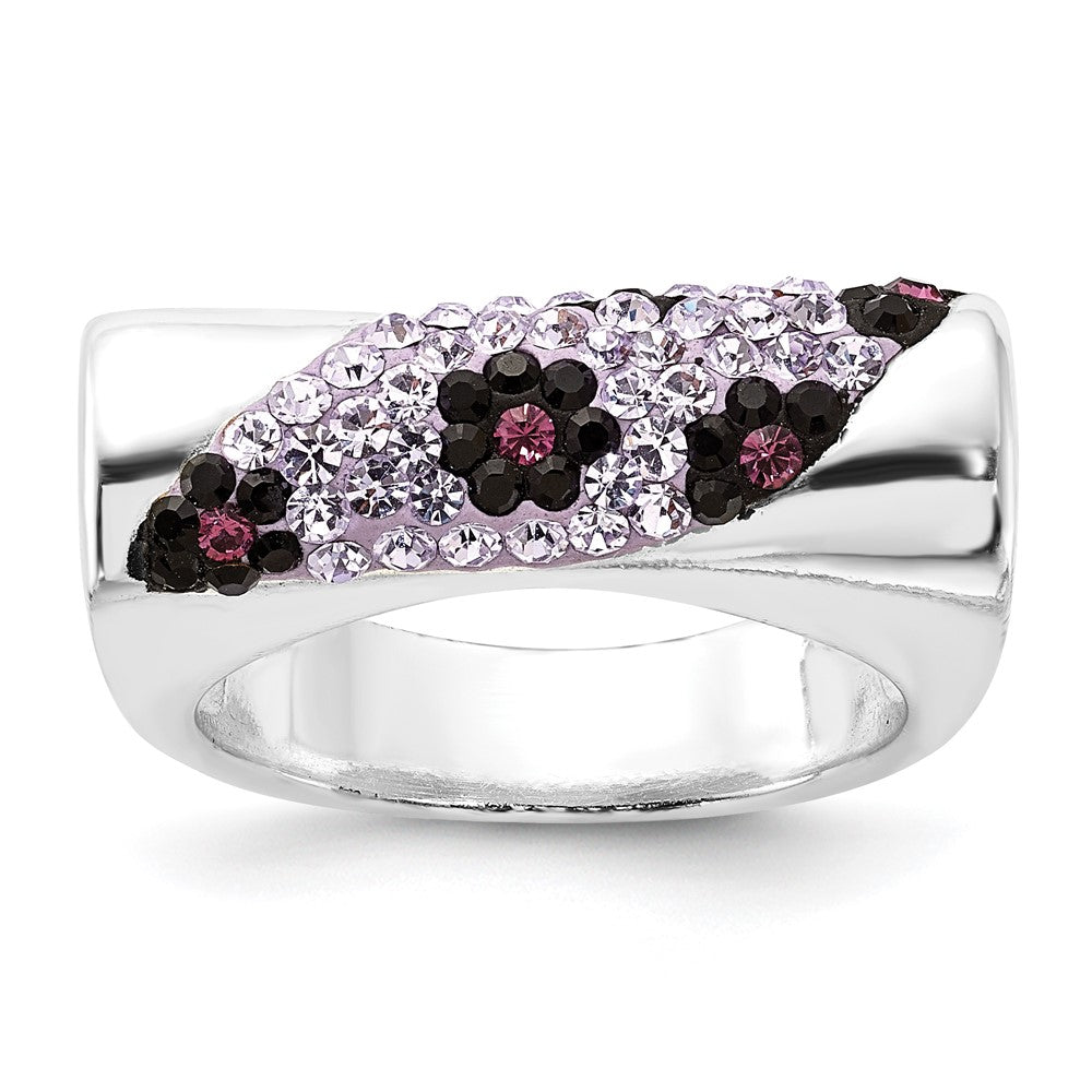 Sterlingsilber Stellux Kristall Lila Animal Druck Ring