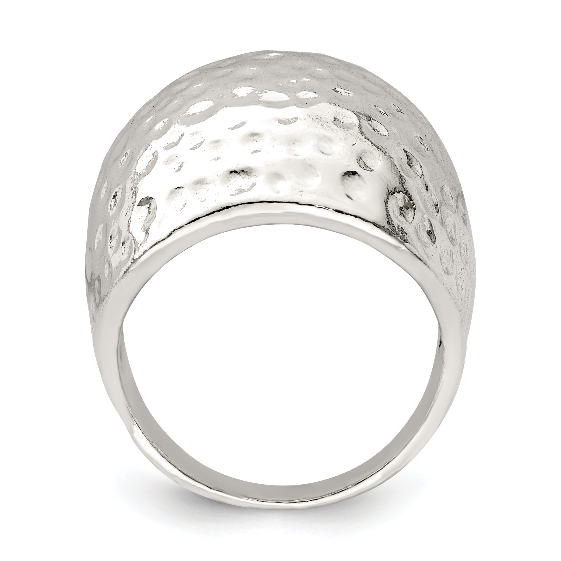 Sterlingsilber Strukturiert Kuppel Ring