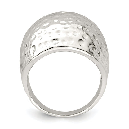 Sterlingsilber Strukturiert Kuppel Ring