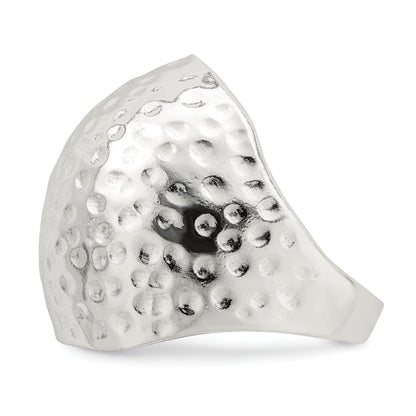 Sterlingsilber Strukturiert Kuppel Ring