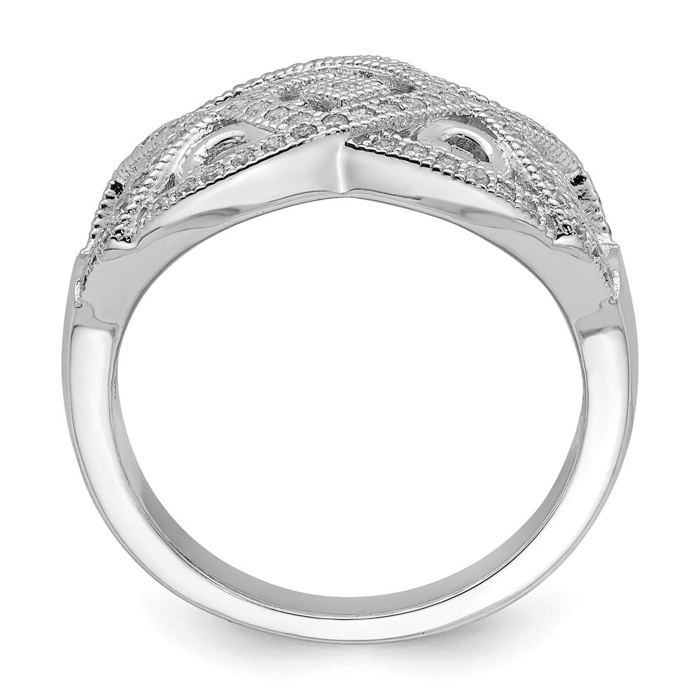 Sterlingsilber Mikro Pavé? mit Intricate Designs Ring