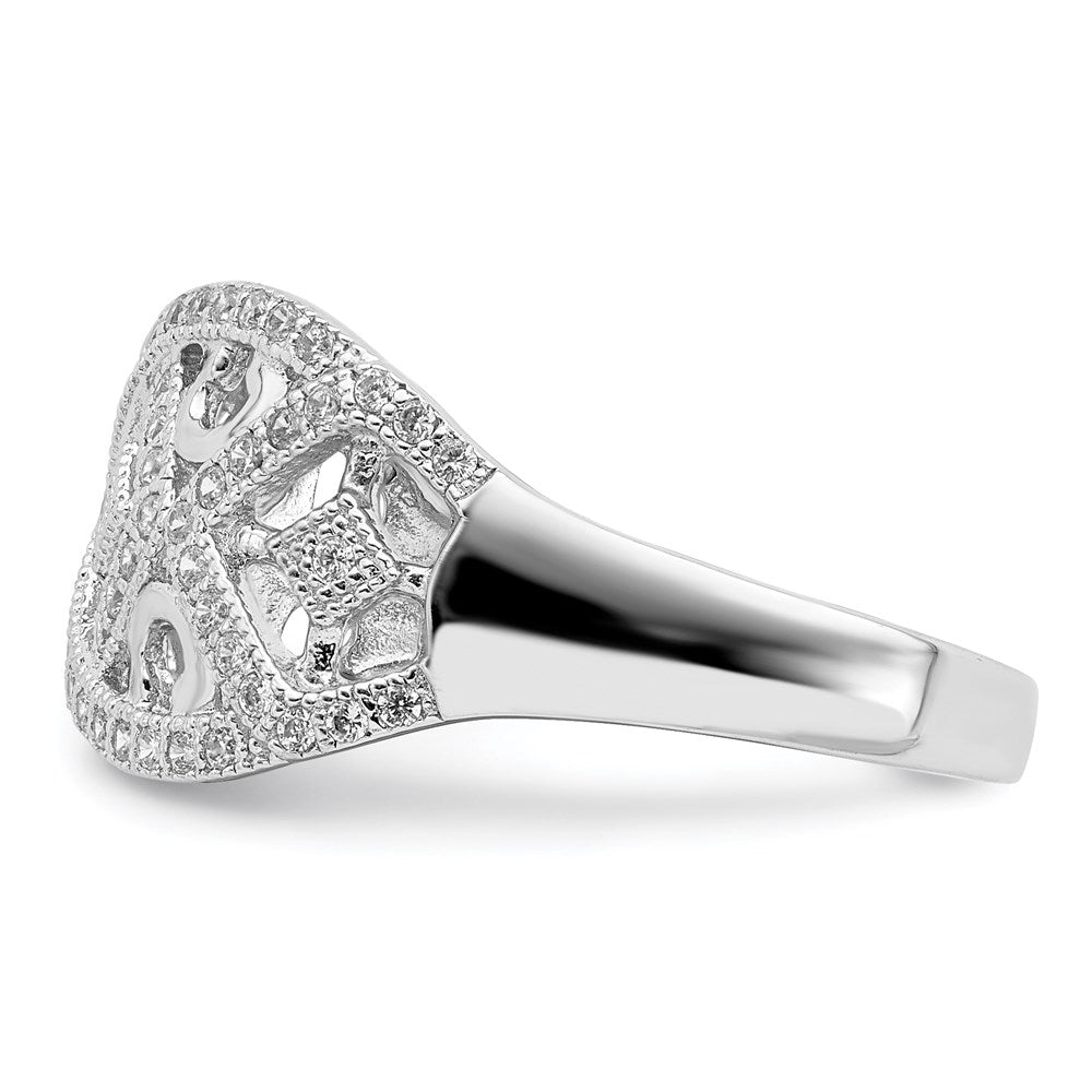 Sterlingsilber Mikro Pavé? mit Intricate Designs Ring